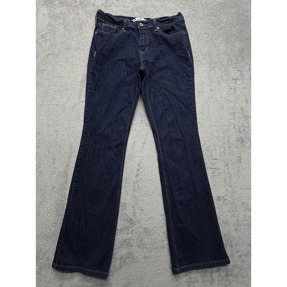Levis 515 Jeans Womens 10 Blue Boot Cut Denim Stretch Dark Wash Flap Pockets - Picture 1 of 7